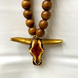 Western bull necklace